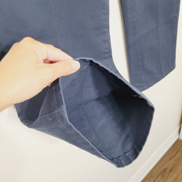 Dickies Flat Front Uniform Chino Pants Navy Blue Casual Pockets Mens Slacks - Picture 6 of 13